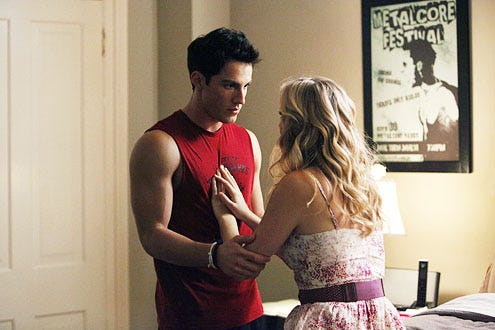 The Vampire Diaries - Season 3 - "Disturbing Behavior" - Michael Trevino as Tyler and Candice Accola as Caroline