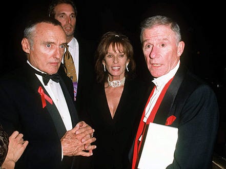 Dennis Hopper and Roddy McDowall - "Happy Birthday, Elizabeth Taylor: A Celebration of Life" in Los Angeles, February 16, 1997