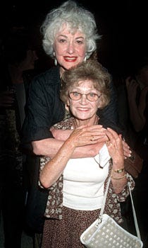 Bea Arthur and Estelle Getty - Opening Night of "Bermuda Avenue Triangle" at the Tiffany Theater, West Hollywood, California - October 1, 1995