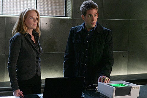 CSI: Crime Scene Investigation - Season 10 - "Sin City Blues" - Marg Helgenberger and Eric Szmanda