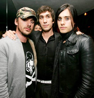 Shannon Leto, Brent Bolthouse and Jared Leto - SBE's AREA Nightclub, September 28, 2006