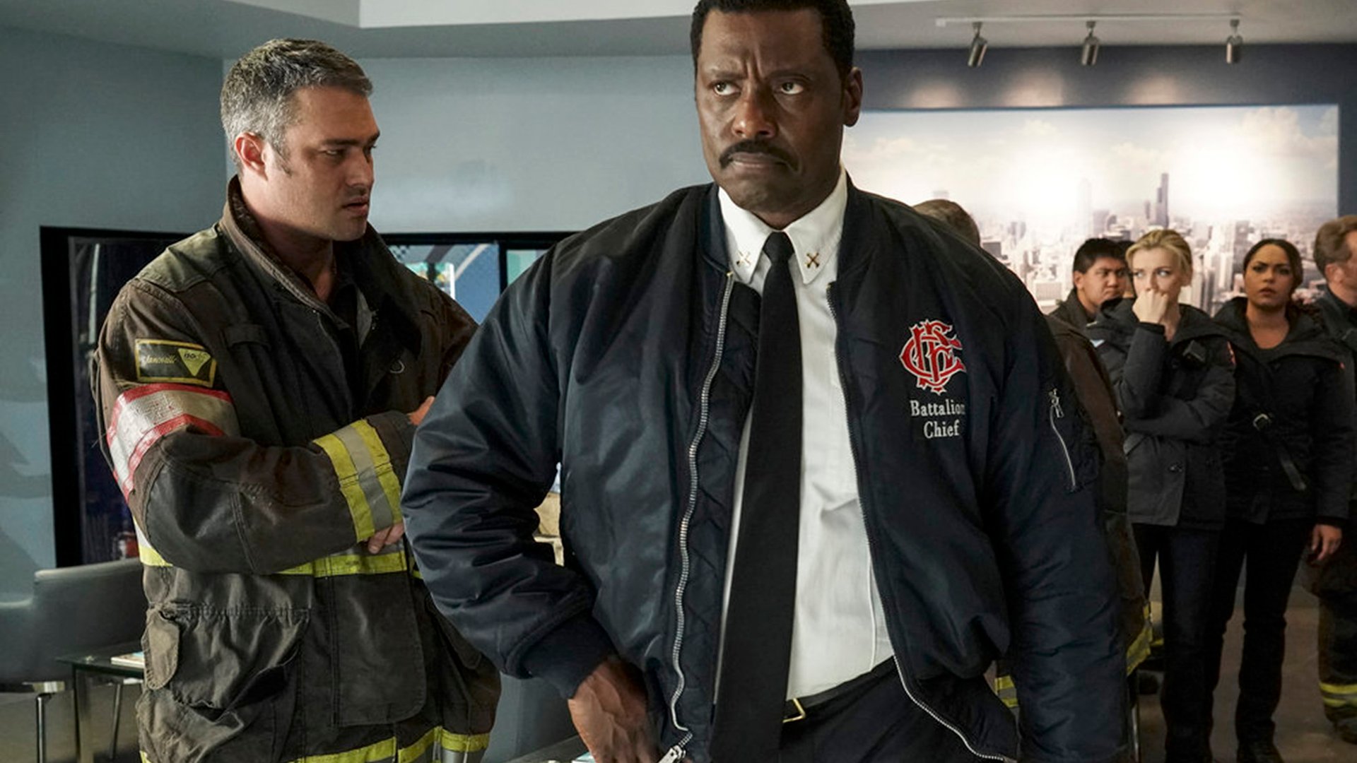 Taylor Kinney and Eamonn Walker, Chicago Fire