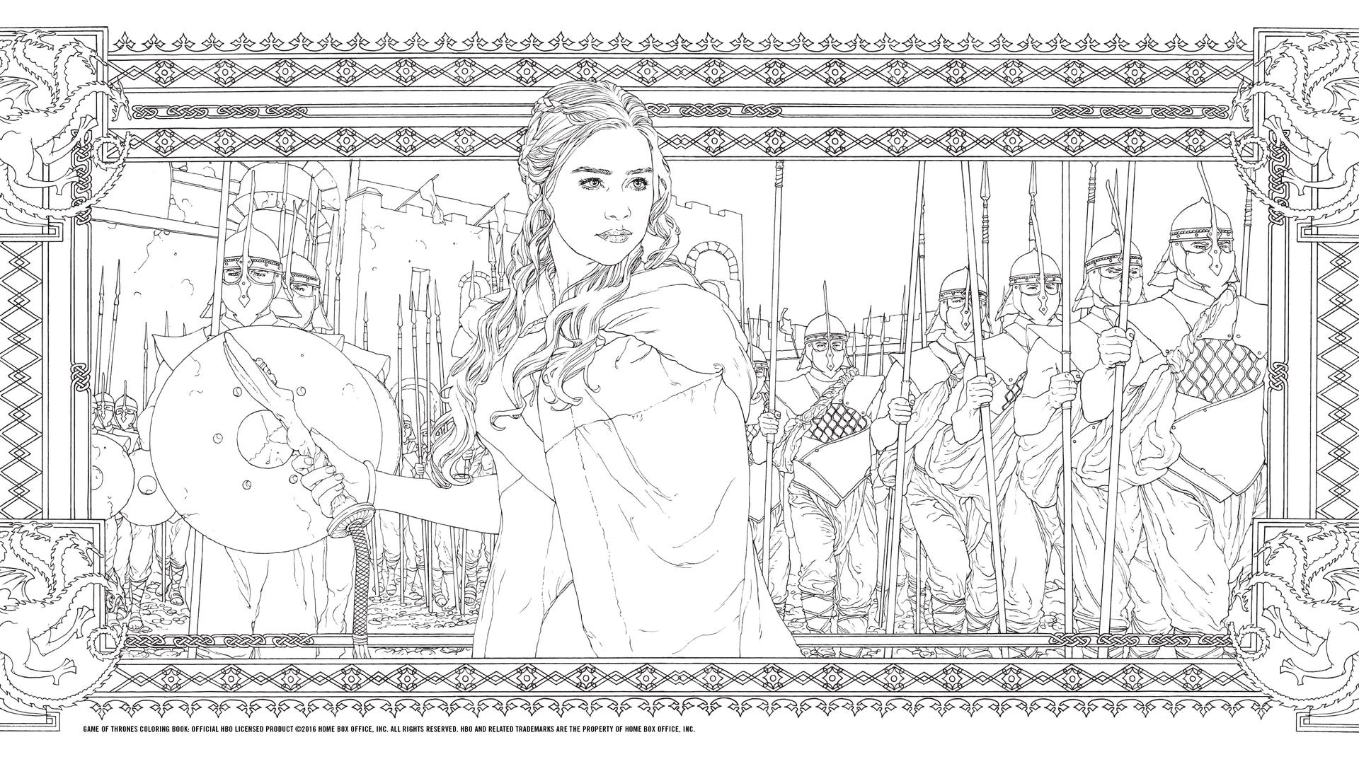 HBO's Game of Thrones Coloring Book: Daenerys and the Army of the Unsullied