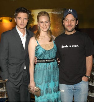 Topher Grace, Laura Linney and Paul Rudd - "p.s."  premiere, Oct. 2004