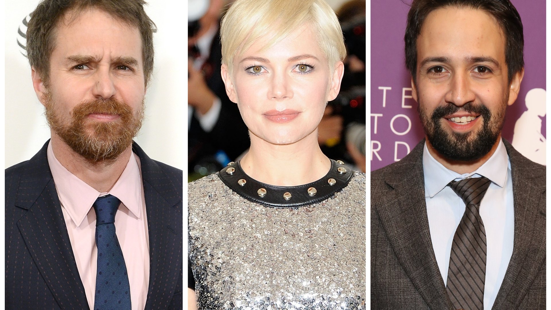 Sam Rockwell, Michelle Williams and Lin-Manuel Miranda