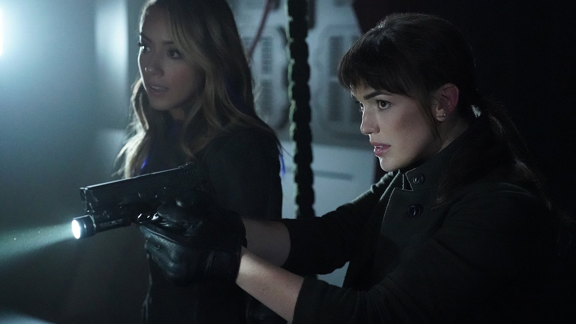 Elizabeth Henstridge and Chloe Bennet, Agents of S.H.I.E.L.D.