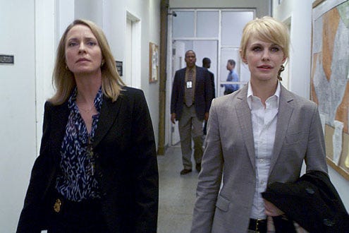 Cold Case - Season 7 - "The Last Drive-In" - Guest star Susanna Thompson and Kathryn Morris