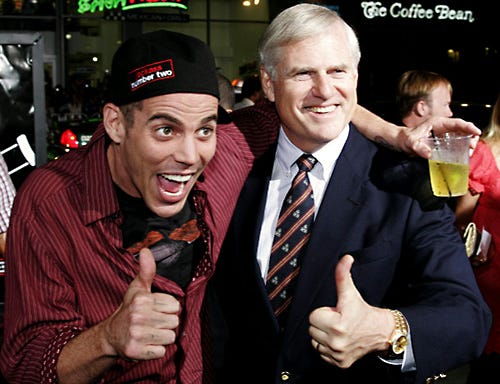 Steve-O and father - The World Premiere of "Jackass: Number Two" - Grauman's Chinese Theatre - Los Angeles , CA - Sept. 22, 2006
