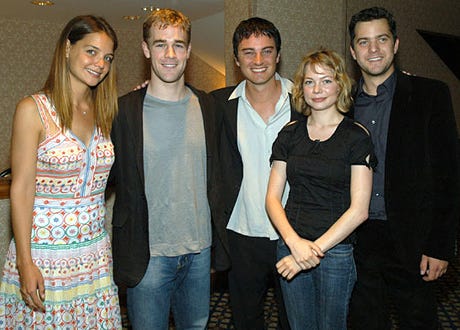 Katie Holmes, James Van Der Beek, Kerr Smith, Michelle Williams and Joshua Jackson - 2003 The WB Upfront Presentation