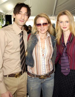 Adrien Brody, Jewel and Heather Graham - Coach luncheon benefit, Feb. 2003